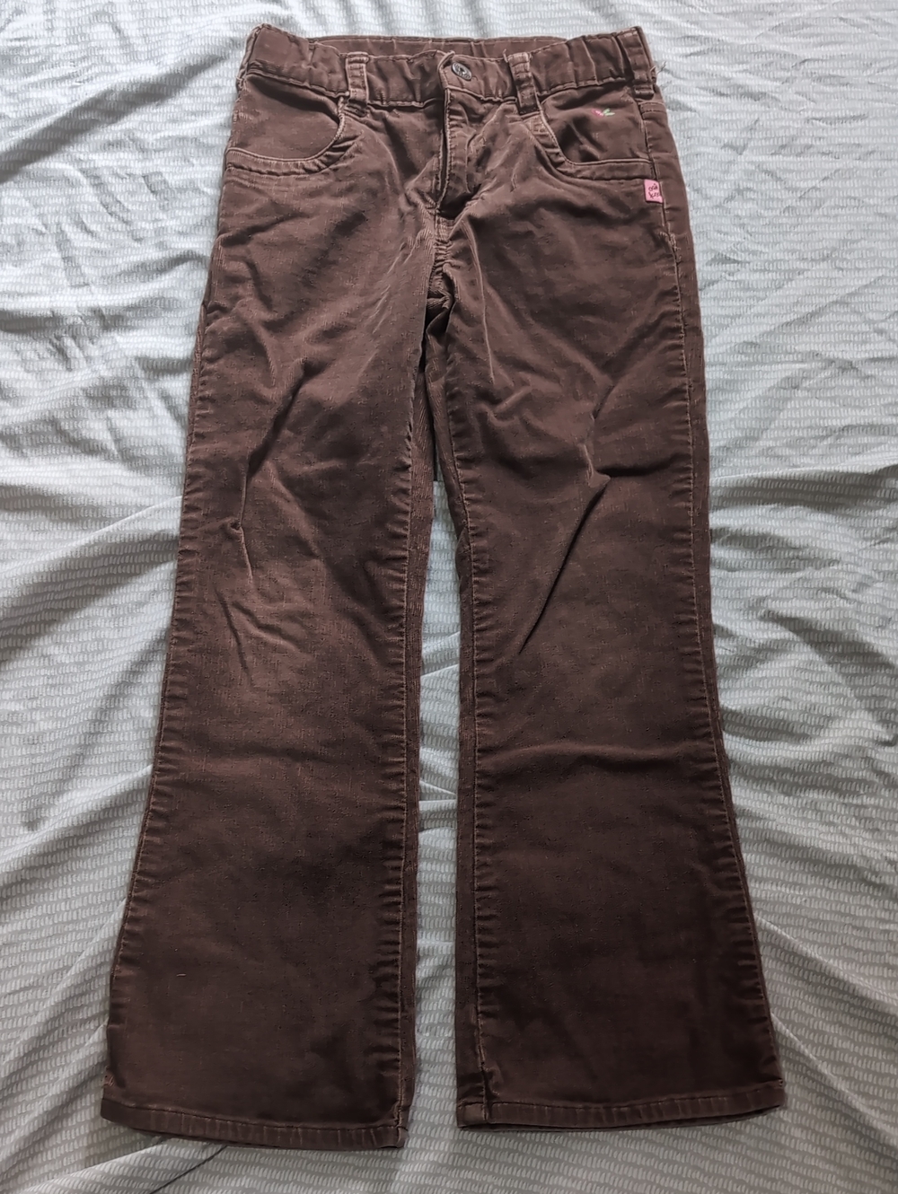 OshKosh Girls Brown Flare Wide-Leg Vintage Cordoury Pants Girls 6x *N12